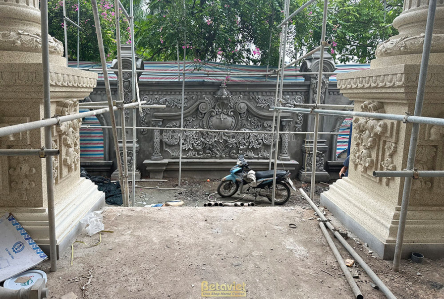 Thi công dinh thự 3 tầng tân cổ điển TC21152, giai đoạn thi công phần thô – kết cấu phần thô (3)
