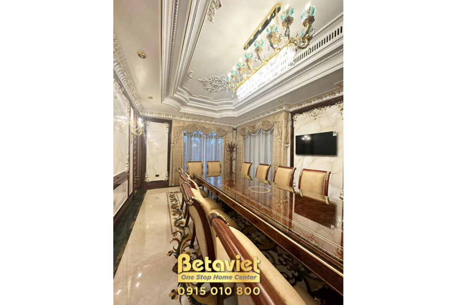 Thi công biệt thự tân cổ điển TC23367, giai đoạn lắp đặt hoàn thiện – hầm rượu