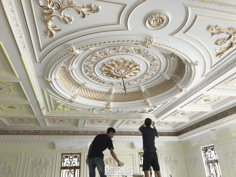 Thi công biệt thự 3 tầng tân cổ điển TC24933, giai đoạn hoàn thành – chi tiết hoàn thiện (10)