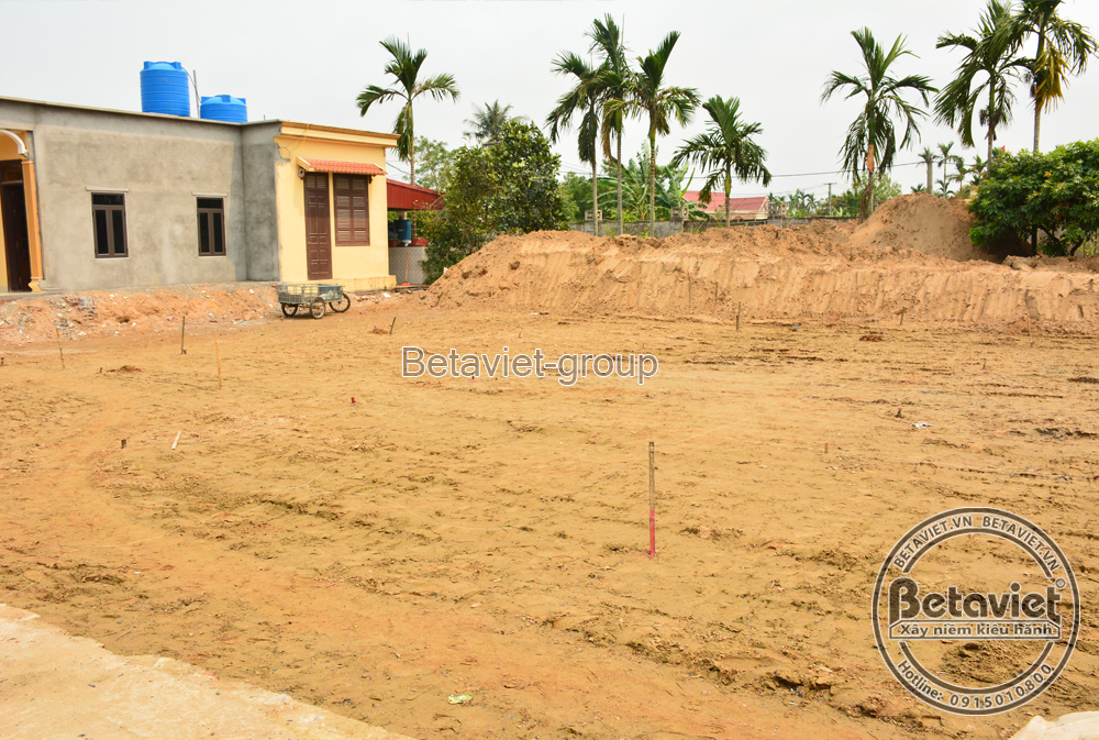 Khởi công Thi công xây nhà biệt thự 2 tầng tân cổ điển 274m2 tại Thái Bình – TC21038