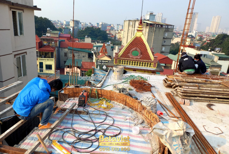 Thi công biệt thự 5 tầng TC21061, giai đoạn thi công phần thô – kết cấu phần thô (9)