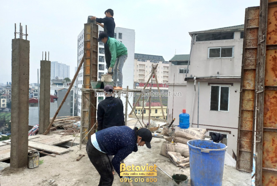 Thi công biệt thự 5 tầng TC21061, giai đoạn thi công phần thô – kết cấu phần thô (8)