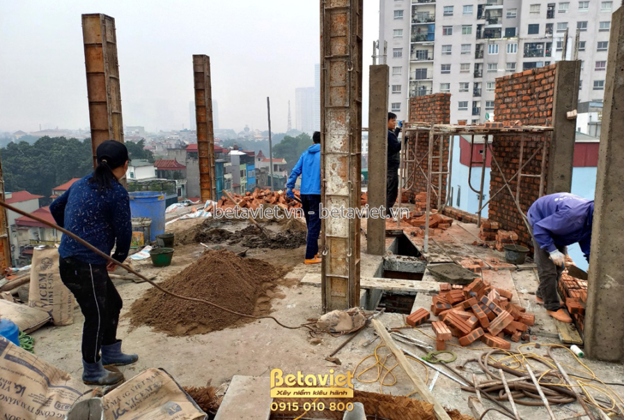 Thi công biệt thự 5 tầng TC21061, giai đoạn thi công phần thô – kết cấu phần thô (6)
