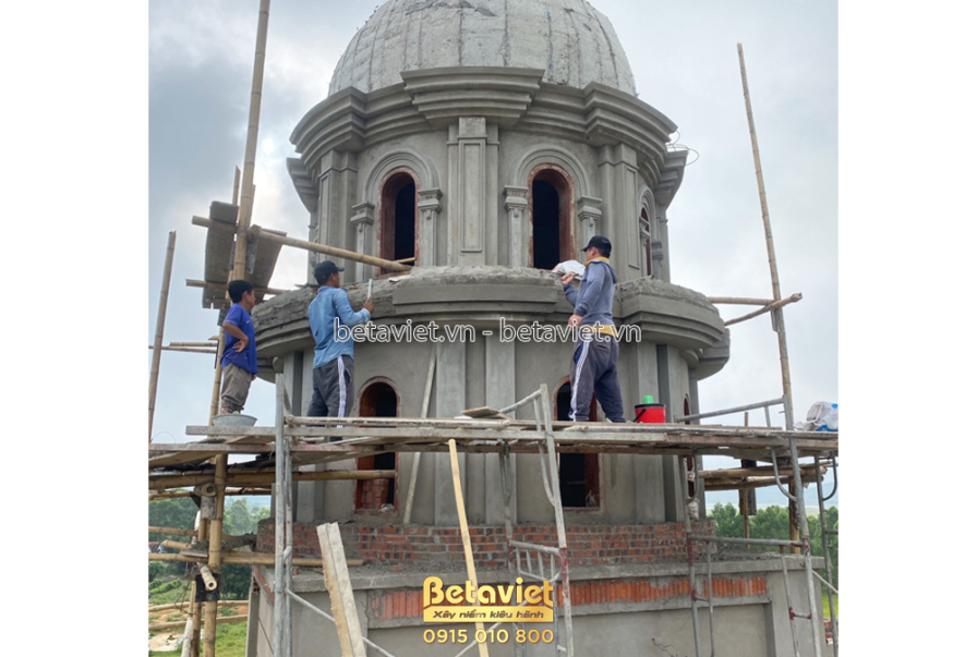 Thi công lâu đài 2 tầng cổ điển TC21083, giai đoạn thi công phần thô – ảnh thi công thực tế (6)