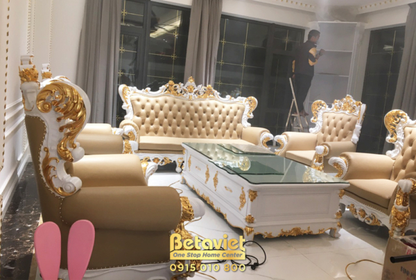 Thi công nội thất biệt thự tân cổ điển 3 tầng tại Vinhomes Harmony – TC21093
