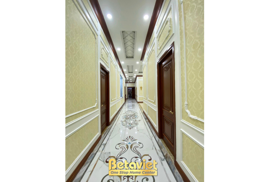 Thi công biệt thự tân cổ điển , giai đoạn hoàn thành – hành lang (2)