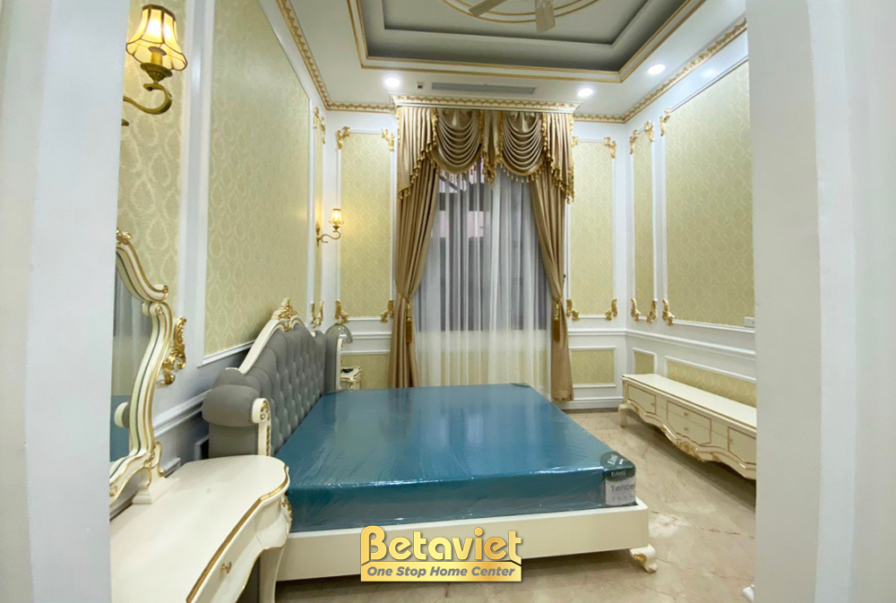 Thi công biệt thự tân cổ điển , giai đoạn hoàn thành – phòng ngủ