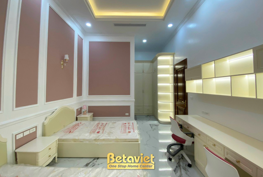 Thi công biệt thự tân cổ điển , giai đoạn hoàn thành – phòng ngủ (2)