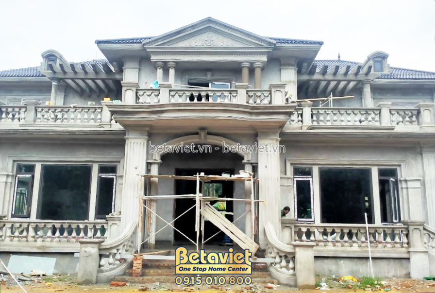 Thi công biệt thự TC21110, giai đoạn thi công phần thô – mặt ngoài công trình (9)