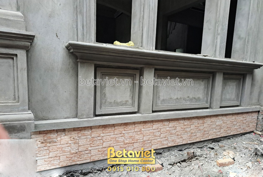Thi công biệt thự 2 tầng TC22056, giai đoạn thi công phần thô – mặt ngoài công trình (9)