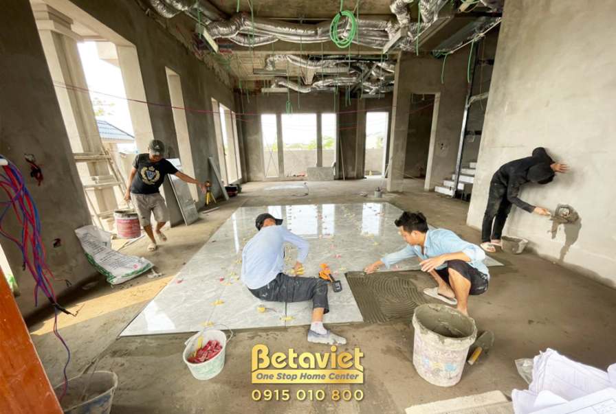 Thi công biệt thự 3 tầng hiện đại TC22156, giai đoạn thi công nội thất – chi tiết hoàn thiện