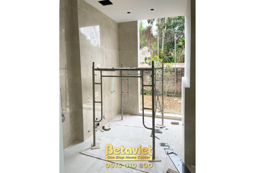 Thi công biệt thự 3 tầng hiện đại TC22071, giai đoạn thi công nội thất – kết cấu phần thô