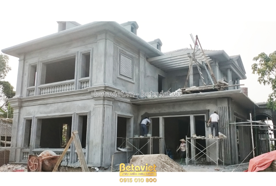 Thi công biệt thự TC21110, giai đoạn thi công phần thô – mặt ngoài công trình (15)