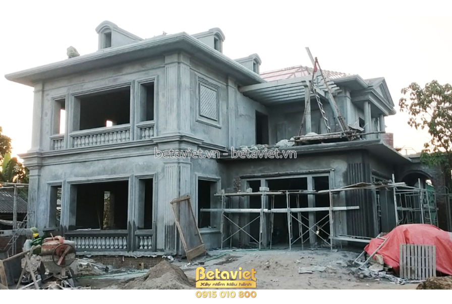 Thi công biệt thự TC21110, giai đoạn thi công phần thô – mặt ngoài công trình (14)