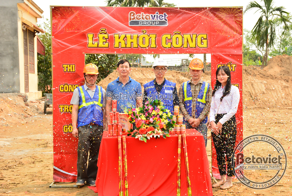 Khởi công Thi công xây nhà biệt thự 2 tầng tân cổ điển 274m2 tại Thái Bình – TC21038