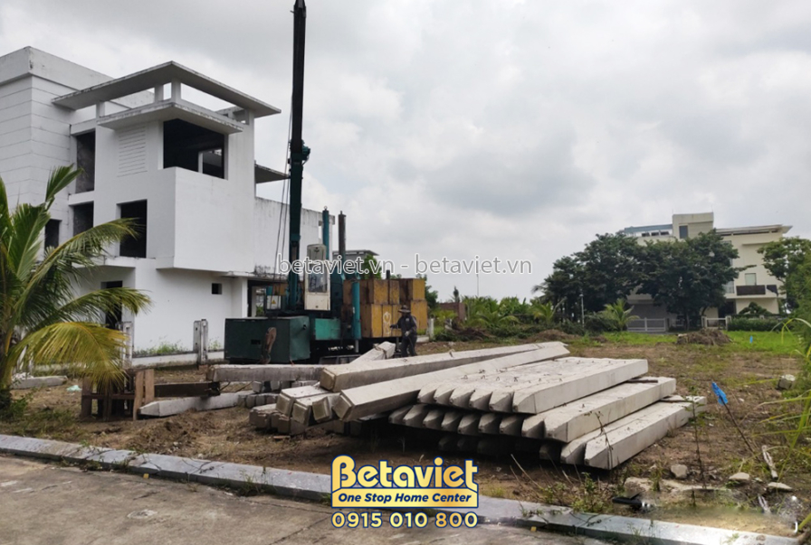 Thi công biệt thự 3 tầng hiện đại TC22049, giai đoạn khởi công – kết cấu phần thô