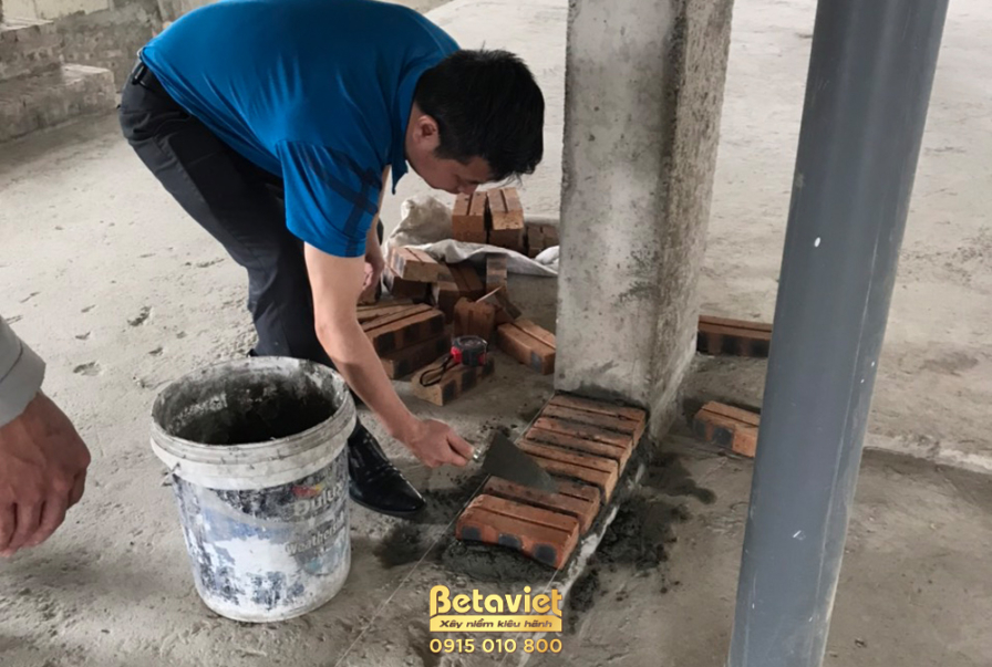 Thi công biệt thự 3 tầng cổ điển TC22030, giai đoạn thi công phần thô – kết cấu phần thô