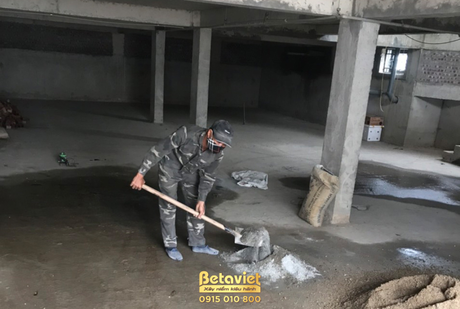 Thi công biệt thự 3 tầng cổ điển TC22030, giai đoạn khởi công – kết cấu phần thô