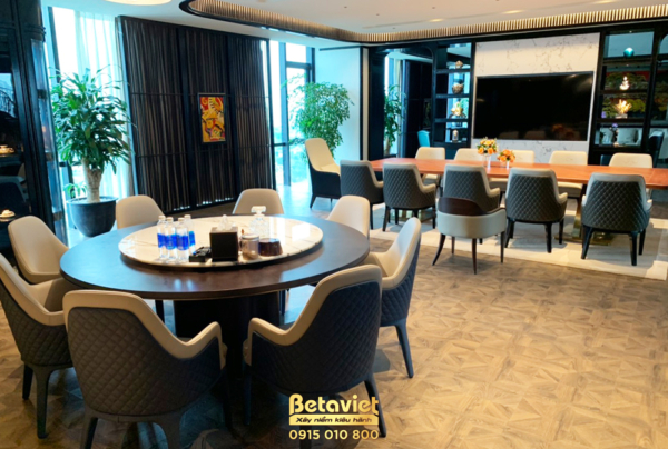 Tiến độ thi công lắp đặt nội thất căn hộ penthouse hiện đại – TC21980