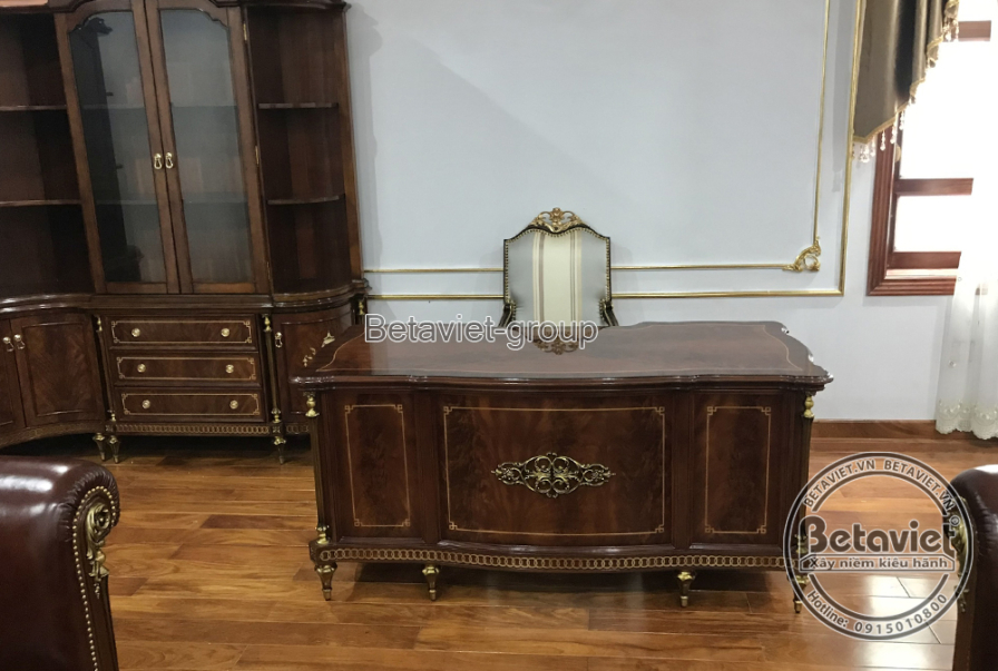 Thi công biệt thự TC24903, giai đoạn lắp đặt hoàn thiện – phòng làm việc