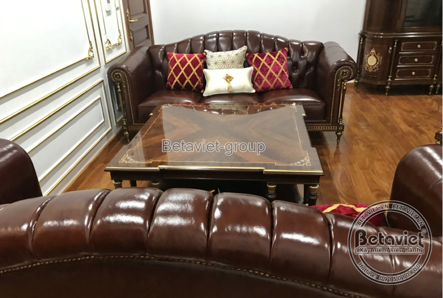Thi công biệt thự TC24903, giai đoạn lắp đặt hoàn thiện – phòng khách (3)