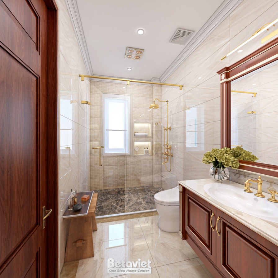 Thiết kế phòng tắm biệt thự KĐT Vinhomes Riverside NT18104