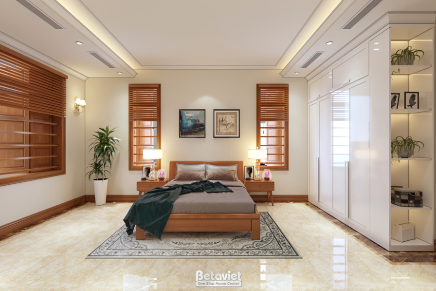 Nội thất phòng ngủ biệt thự tân cổ điển NT20142 – góc nhìn 4