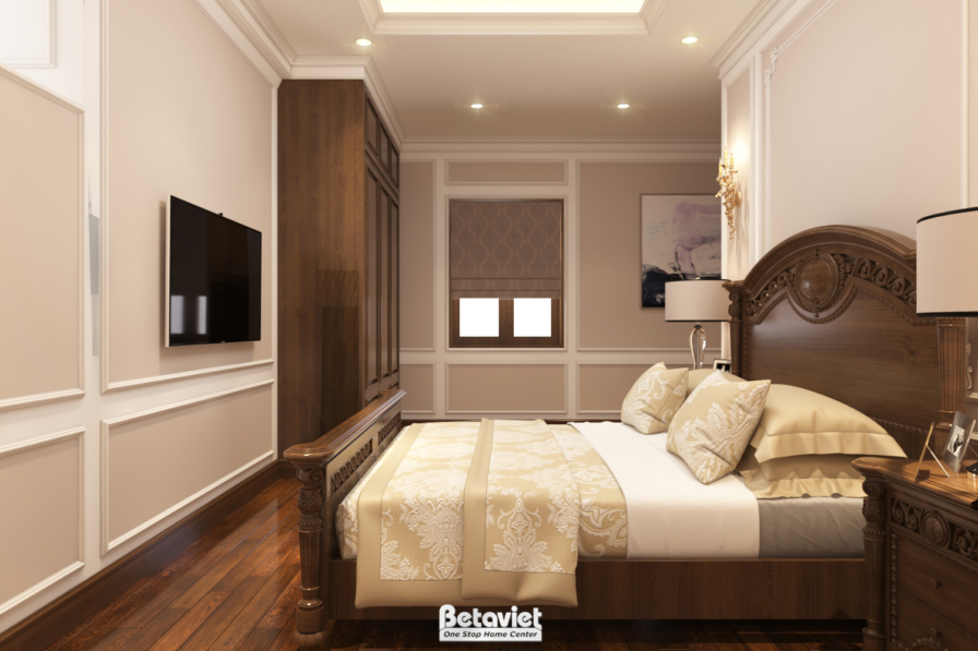 Nội thất phòng ngủ biệt thự tân cổ điển KT18110 – góc nhìn 2
