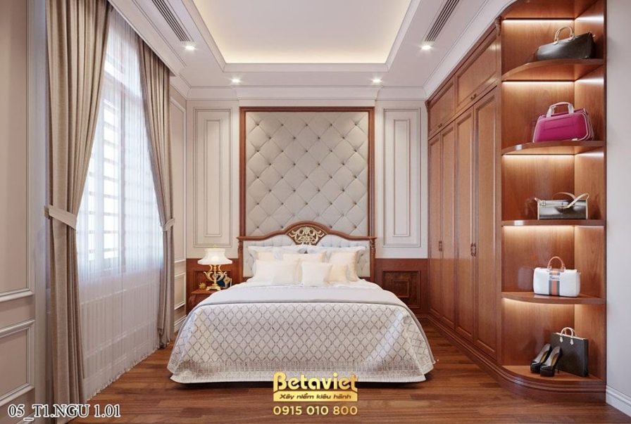 Nội thất phòng ngủ biệt thự tân cổ điển NT21189 – góc nhìn 5