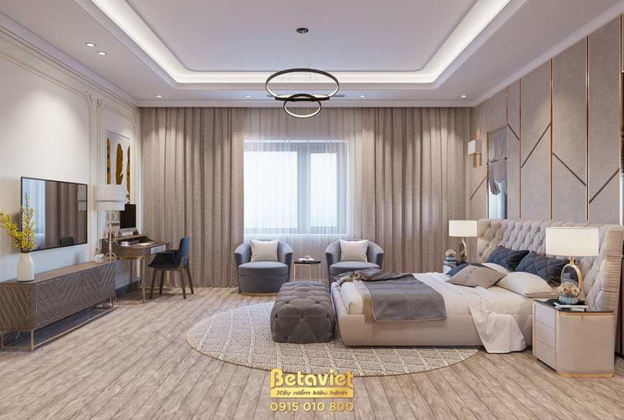 Nội thất phòng ngủ biệt thự tân cổ điển KT21110 – góc nhìn 5