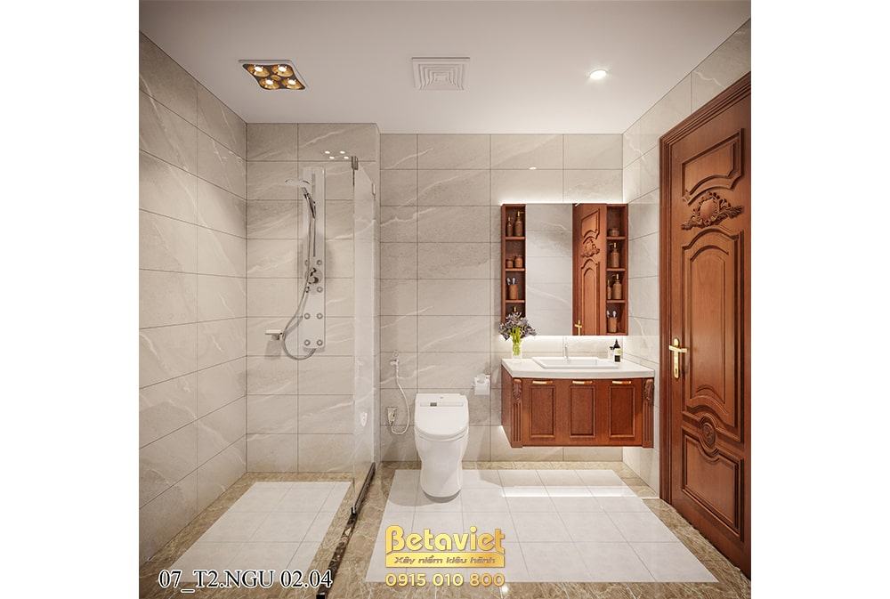 Mẫu nội thất phòng tắm tân cổ điển biệt thự NT21189