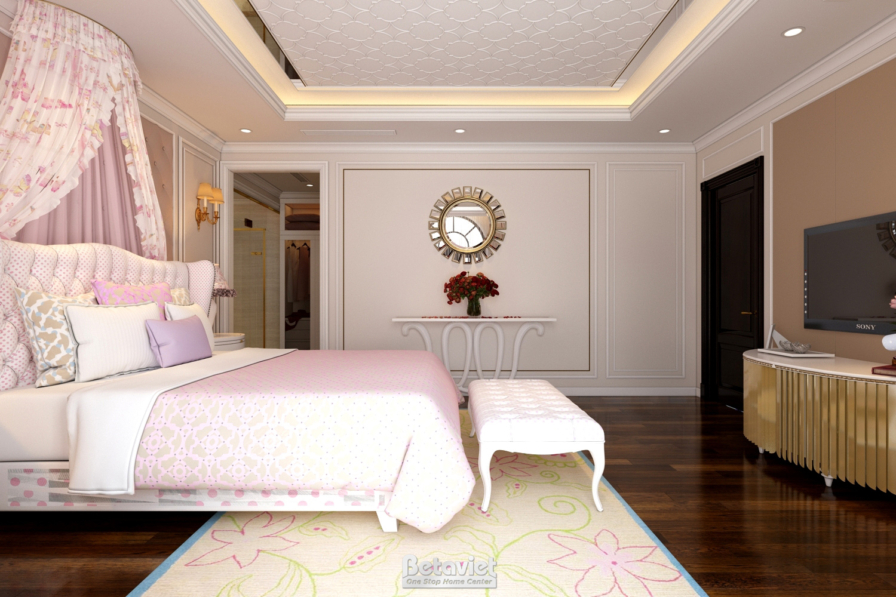 Nội thất phòng ngủ trẻ em biệt thự Art Deco NT19106 – góc nhìn 2