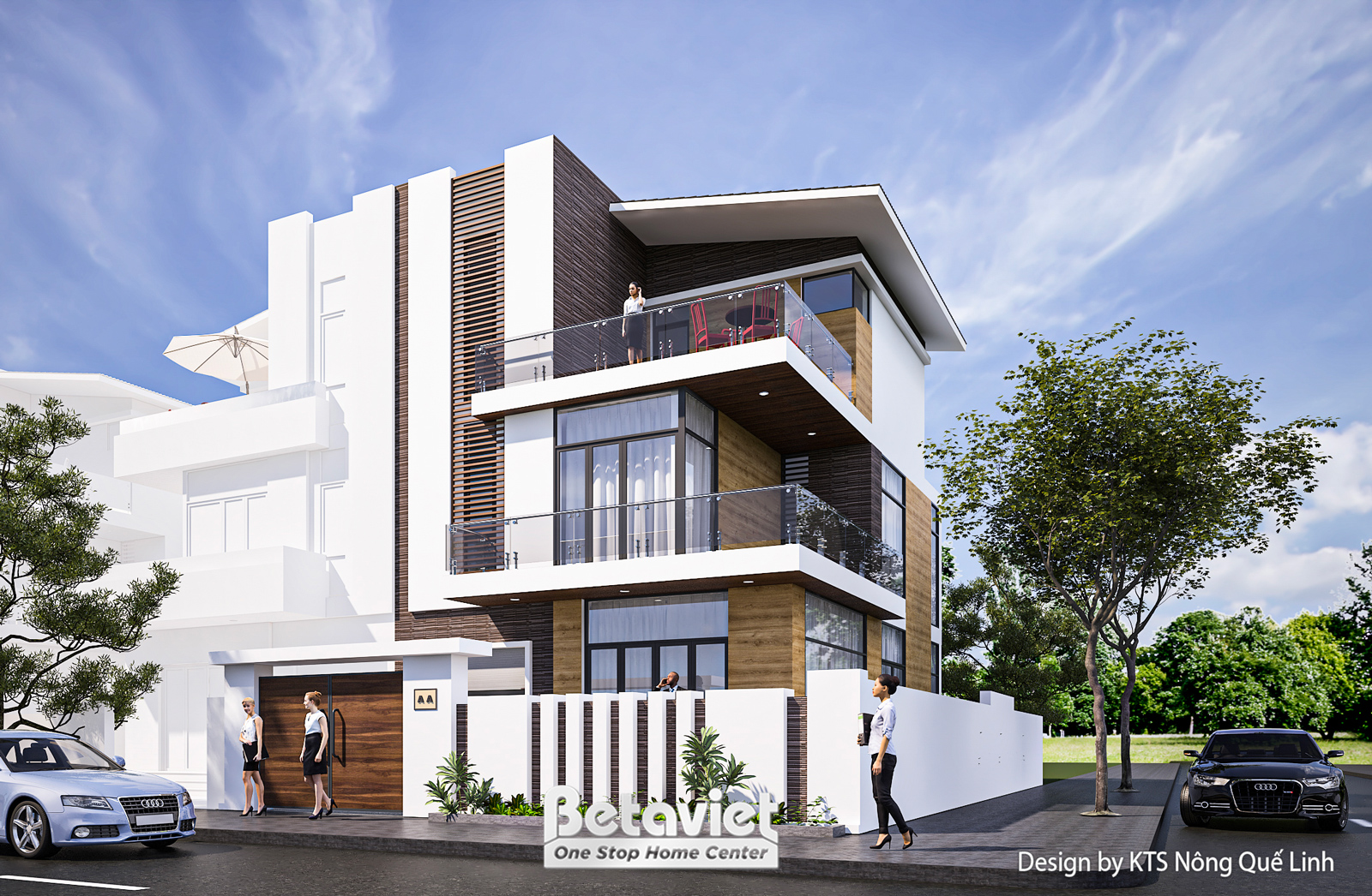 Mẫu thiết kế biệt thự hiện đại 3 tầng tại TP Hồ Chí Minh KT24506