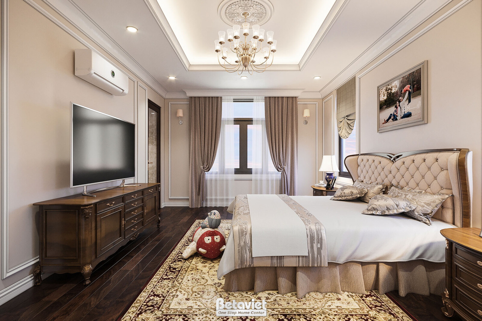 Nội thất phòng ngủ biệt thự Art Deco NT21015 – góc nhìn 7