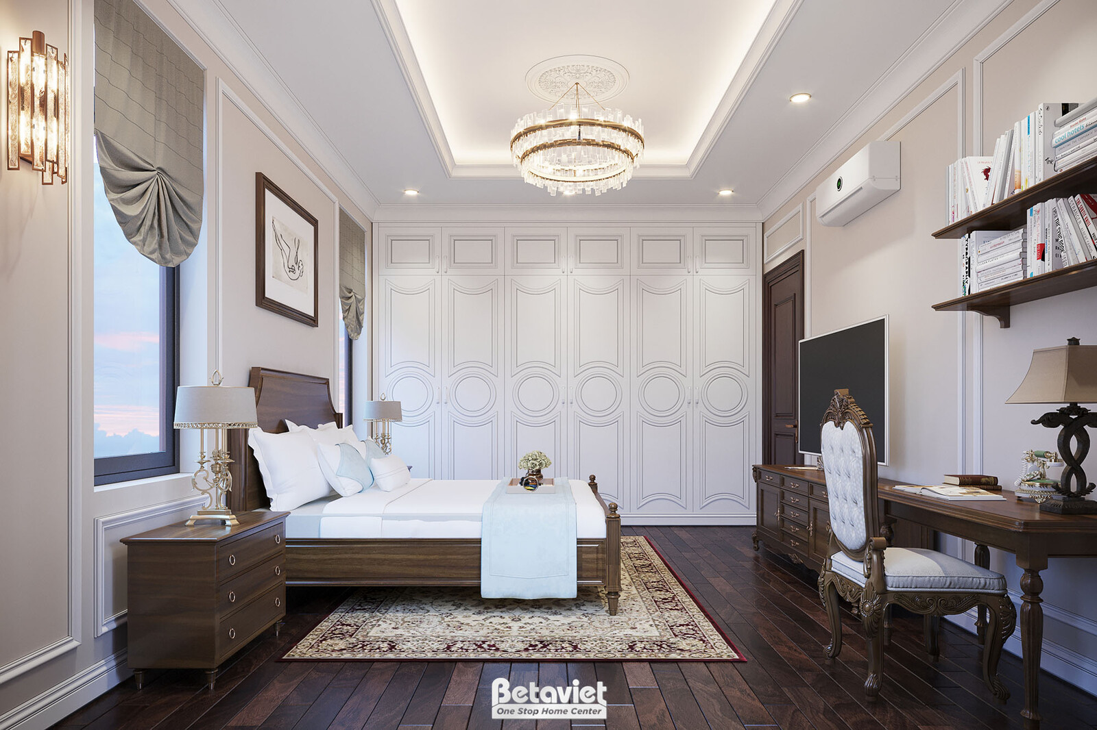 Nội thất phòng ngủ biệt thự Art Deco NT21015 – góc nhìn 14