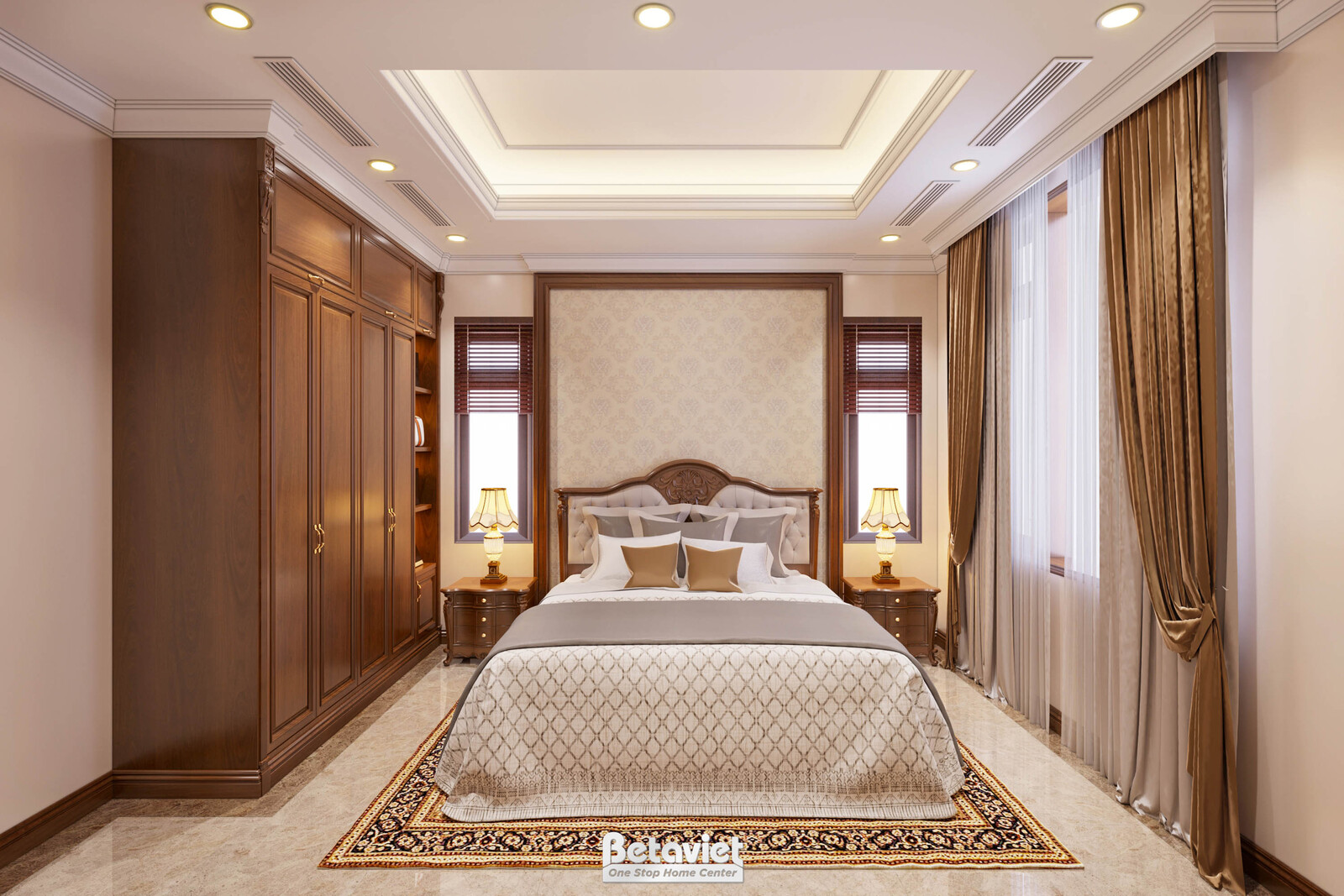 Nội thất phòng ngủ trẻ em biệt thự tân cổ điển NT21122 – góc nhìn 7