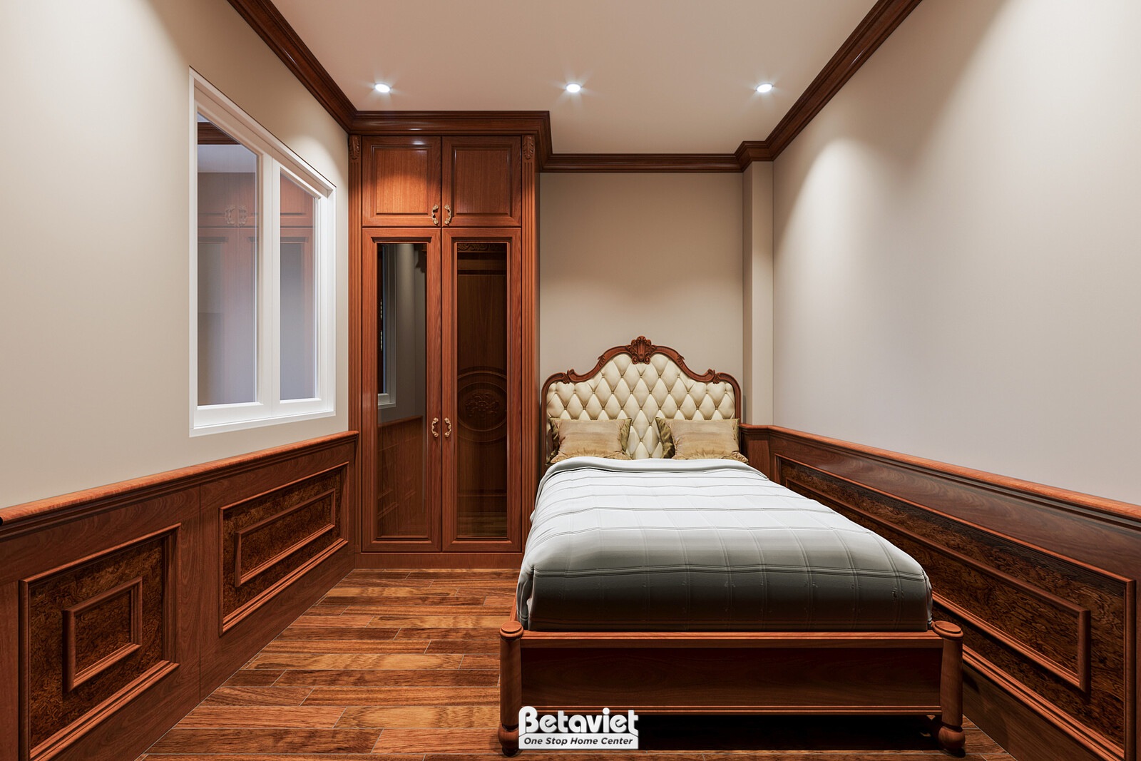 Nội thất phòng ngủ dinh thự tân cổ điển NT21095 – góc nhìn 2