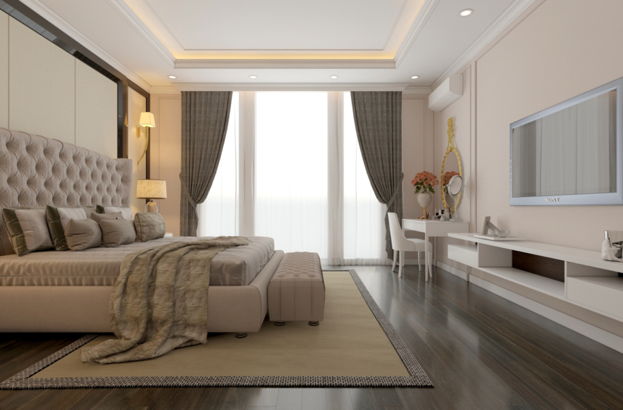 Nội thất phòng ngủ biệt thự Art Deco NT18109 – góc nhìn 9