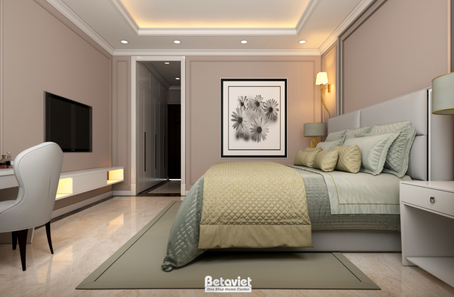 Nội thất phòng ngủ biệt thự Art Deco NT18109 – góc nhìn 2