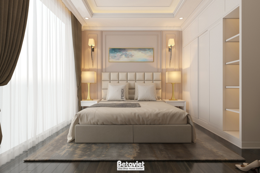 Nội thất phòng ngủ biệt thự Art Deco NT18109 – góc nhìn 4