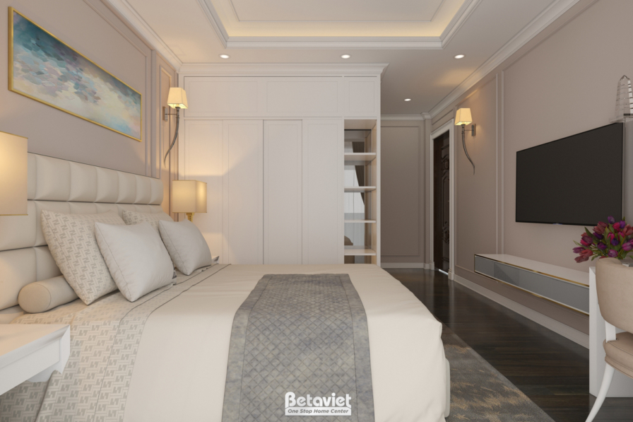 Nội thất phòng ngủ biệt thự Art Deco NT18109 – góc nhìn 5
