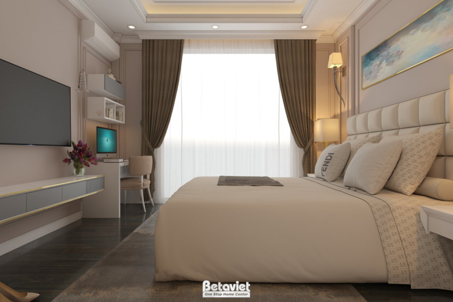 Nội thất phòng ngủ biệt thự Art Deco NT18109 – góc nhìn 6