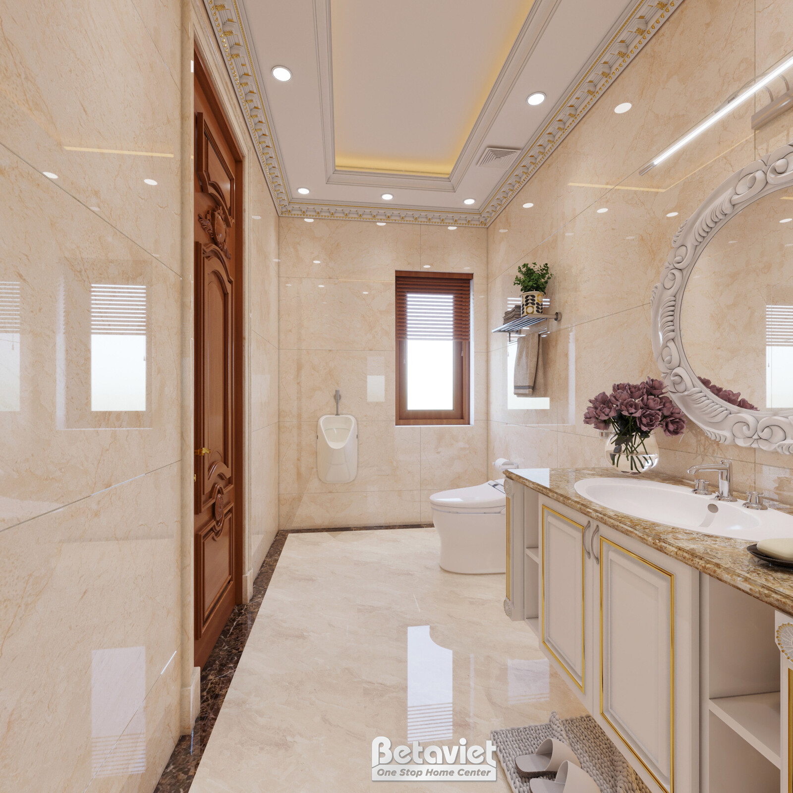Nội thất phòng tắm biệt thự tân cổ điển NT21126 – góc nhìn 10