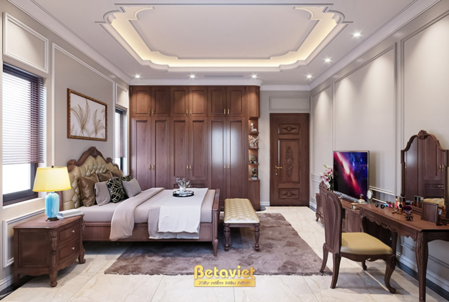 Nội thất phòng ngủ biệt thự tân cổ điển NT21102A – góc nhìn 7