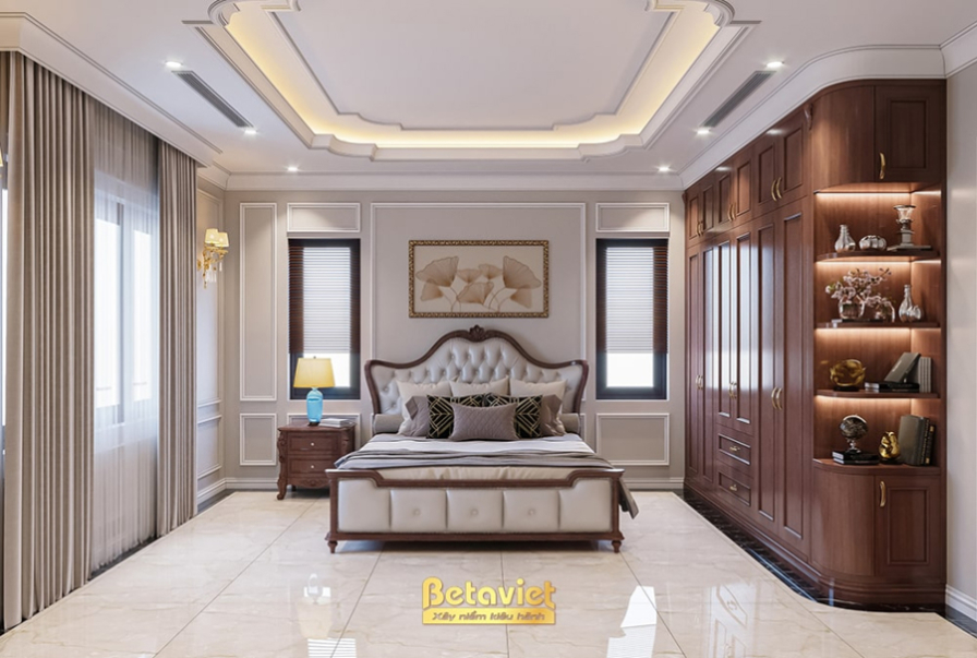 Nội thất phòng ngủ biệt thự tân cổ điển NT21102A – góc nhìn 4