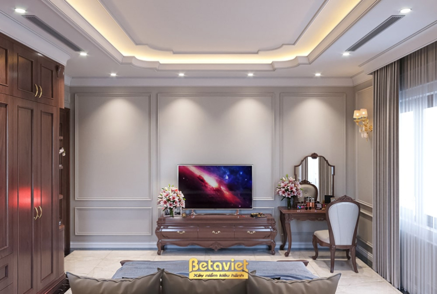Nội thất phòng ngủ biệt thự tân cổ điển NT21102A – góc nhìn 12