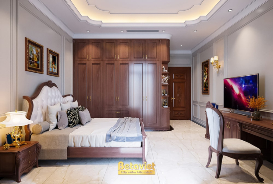 Nội thất phòng ngủ biệt thự tân cổ điển NT21102A – góc nhìn 18