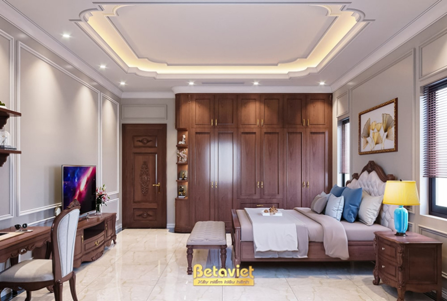 Nội thất phòng ngủ biệt thự tân cổ điển NT21102A – góc nhìn 16