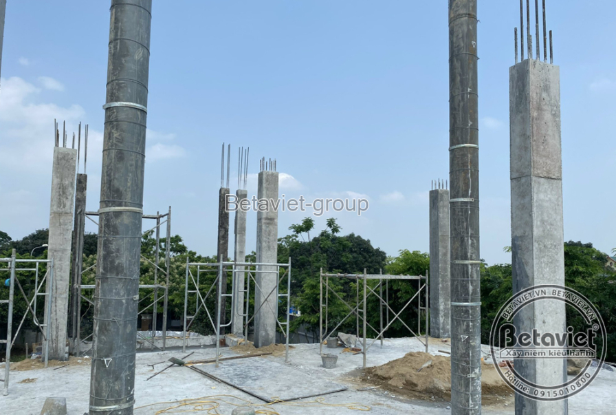 Thi công biệt thự 3 tầng tân cổ điển TC21006, giai đoạn thi công phần thô – kết cấu phần thô (9)