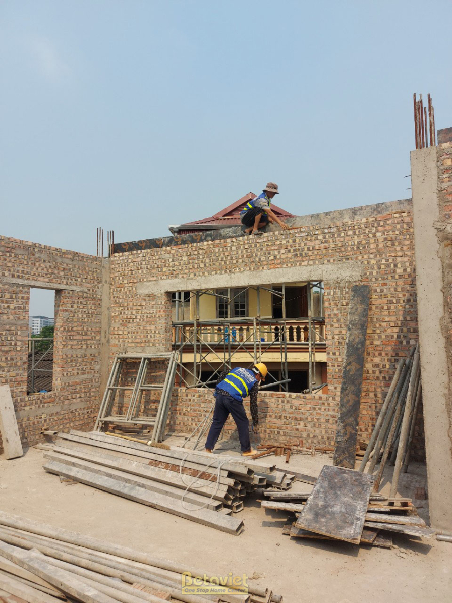 Thi công biệt thự 3 tầng tân cổ điển TC23101, giai đoạn thi công phần thô – kết cấu phần thô (3)